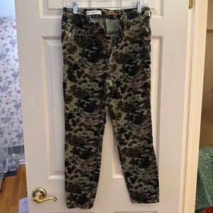 Pilcro Green and Black Ankle Jeans